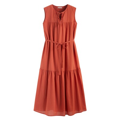 lativ 诚衣 棉质绑带无袖洋装-女