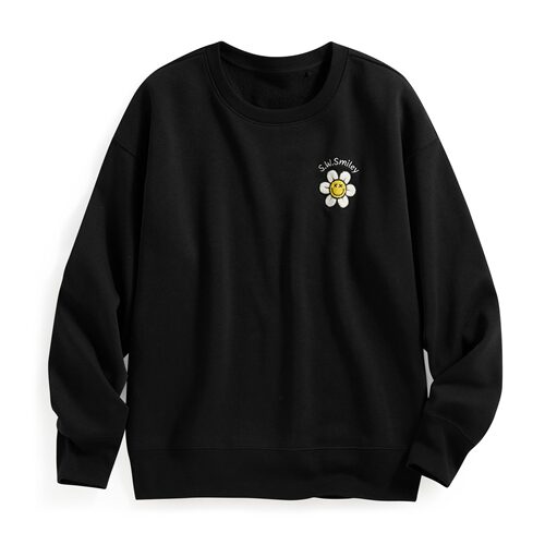 lativ 诚衣 S.W.SMILEY®刷毛电绣圆领衫-06-女