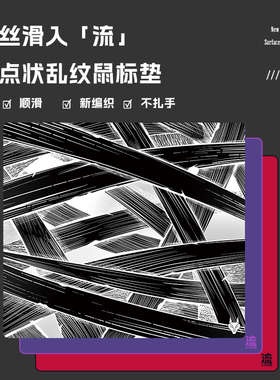 D-GLOW【流】点阵细面乱纹鼠标垫顺滑游戏CS2防潮长TTK三角洲行动