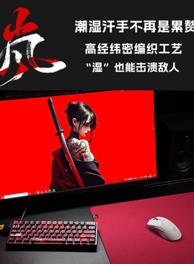 D-GLOW【岚】顺滑游戏细面乱纹鼠标垫高经纬密编织CSGO电竞FPS