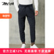 运动裤 MCS男装 复古洗水做旧牛仔针织裤 松紧腰缩脚口男士 夏季 薄款