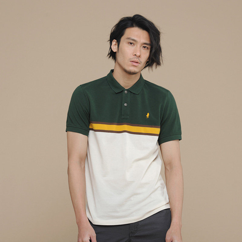 MCS男装专柜正品夏季宽松男士短袖t恤纯棉polo衫撞色中年款体恤男