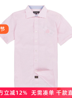 SANTA BARBARA POLO＆RACQUET CLUB/圣大保罗男短袖衬衫PS12WH136