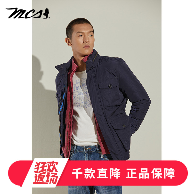 MCS万宝路男装修身冬季棉衣