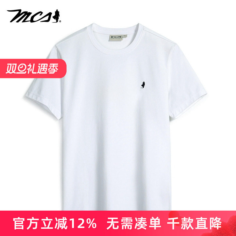 MCS短袖休闲中青年T恤男