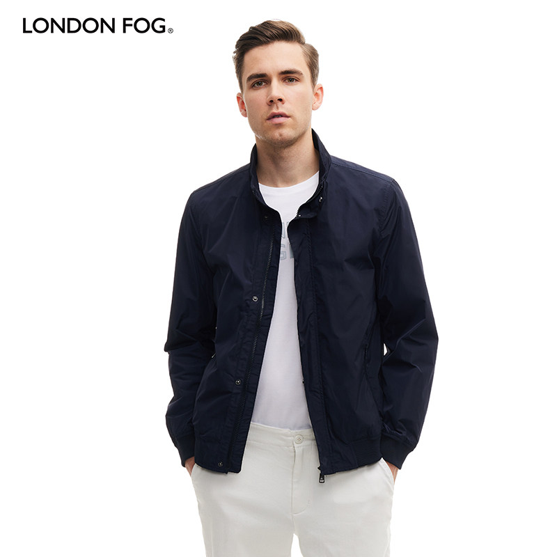 LONDON FOG/伦敦雾男装立领夹克春季薄款商务休闲中年防风单外套