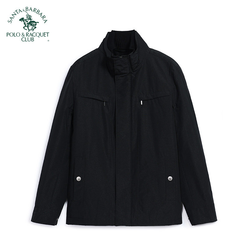 圣大保罗男装合身版外套立领休闲棉服中年爸爸装冬季夹克清仓外套