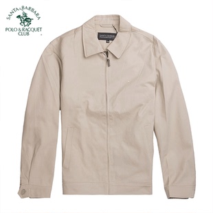 圣大保罗男士休闲外套行政夹克男百搭父亲装秋冬翻领商务全棉大码