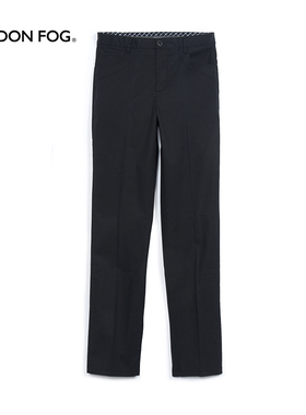 LONDON FOG/伦敦雾男裤夏季薄款微弹黑色商务休闲裤宽松直筒长裤