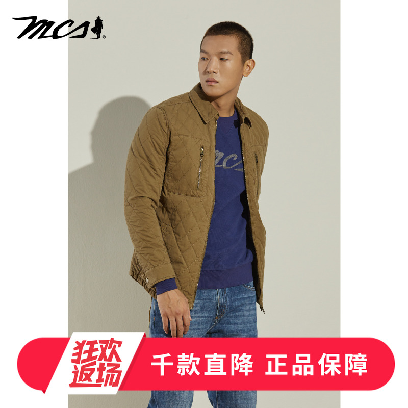 MCS厚款保暖冬休闲棉衣男