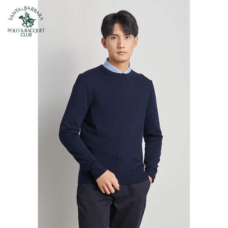 圣大保罗男士羊绒混纺保暖毛衣