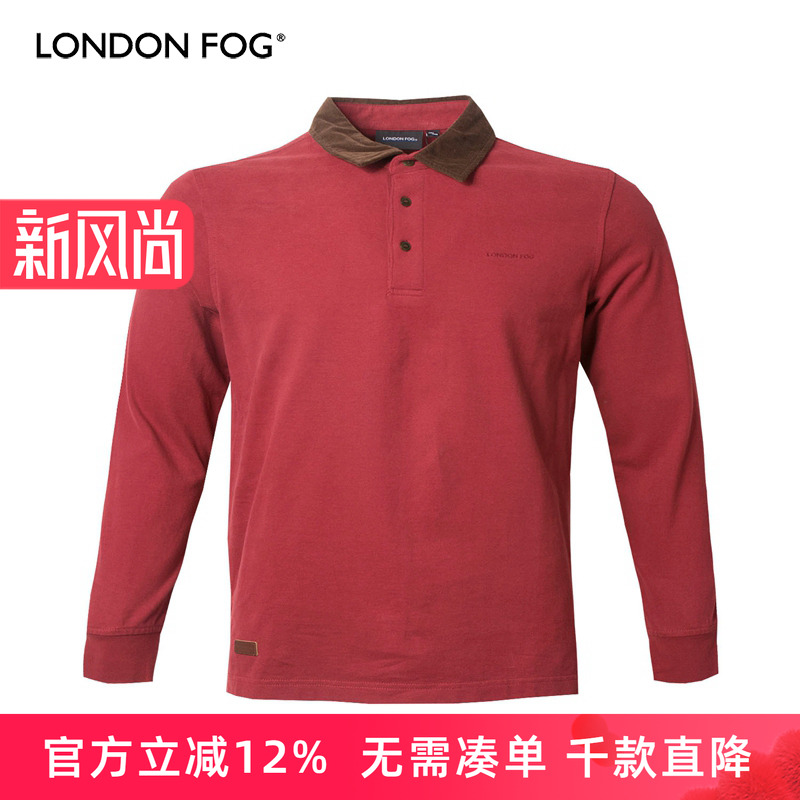 fog伦敦雾秋冬厚款爸爸装长袖t恤