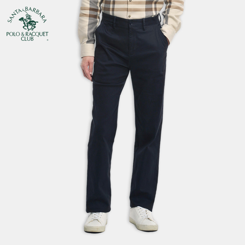 圣大保罗男装休闲裤秋冬款宽松直筒商务男裤长裤子棉质中年父亲装