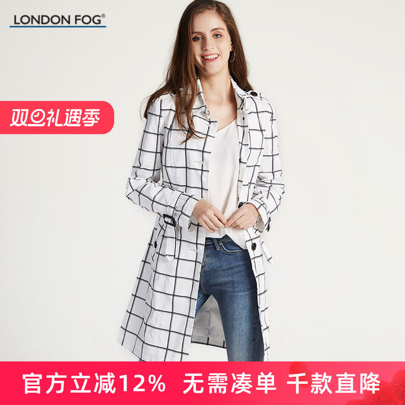 LONDON FOG/伦敦雾女装春夏薄款单风衣合身版休闲有里衬女士外套