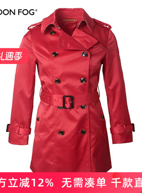LONDON FOG/伦敦雾女装风衣英伦双排扣中长长袖修身春装LS18WF630