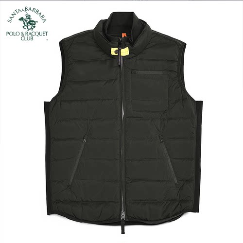 圣大保罗立领拉链修身羽绒马甲