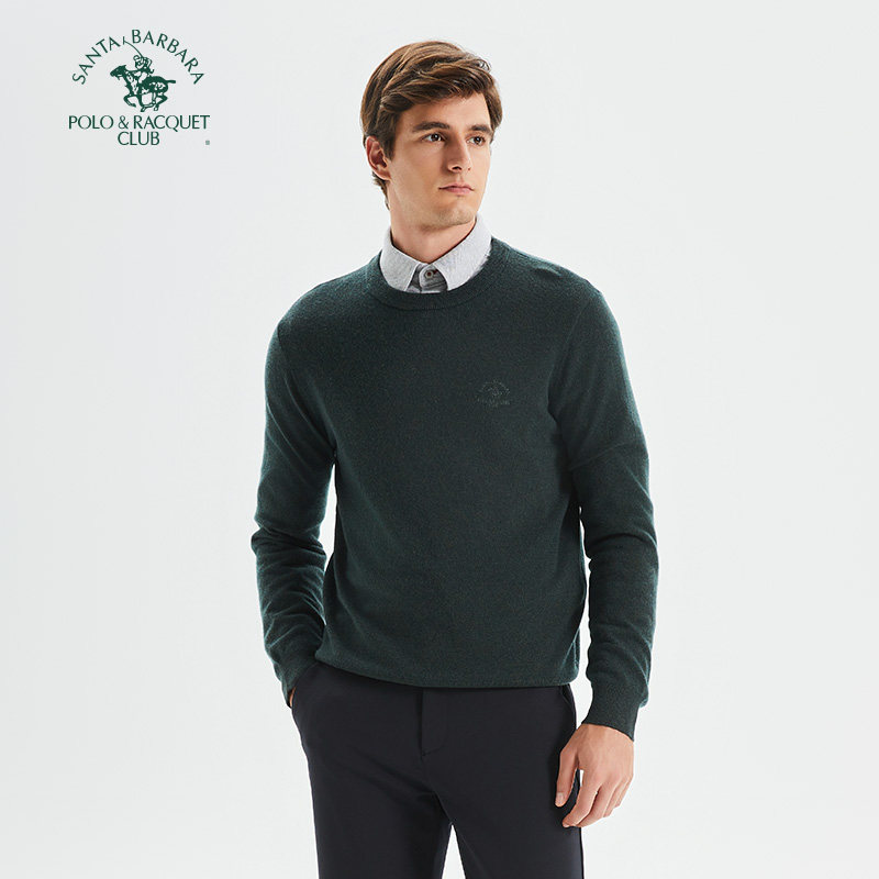 圣大保罗男装男士羊绒混纺衫圆领商务休闲羊毛衫秋冬季保暖针织衫,男装,羊绒套衫,淘宝优惠券,粉丝福利购,淘宝优惠卷