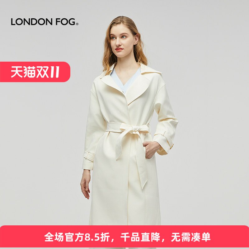 LONDONFOG中长款英伦风风衣女
