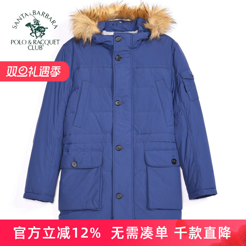 商务休闲加厚款宽松版连帽羽绒服