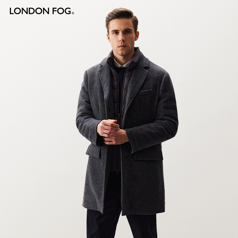 LONDONFOG/伦敦雾羊毛呢大衣男
