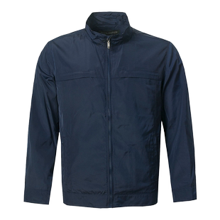 圣大保罗男装百搭商务休闲立领秋冬款夹克中年款上班外套男父亲装