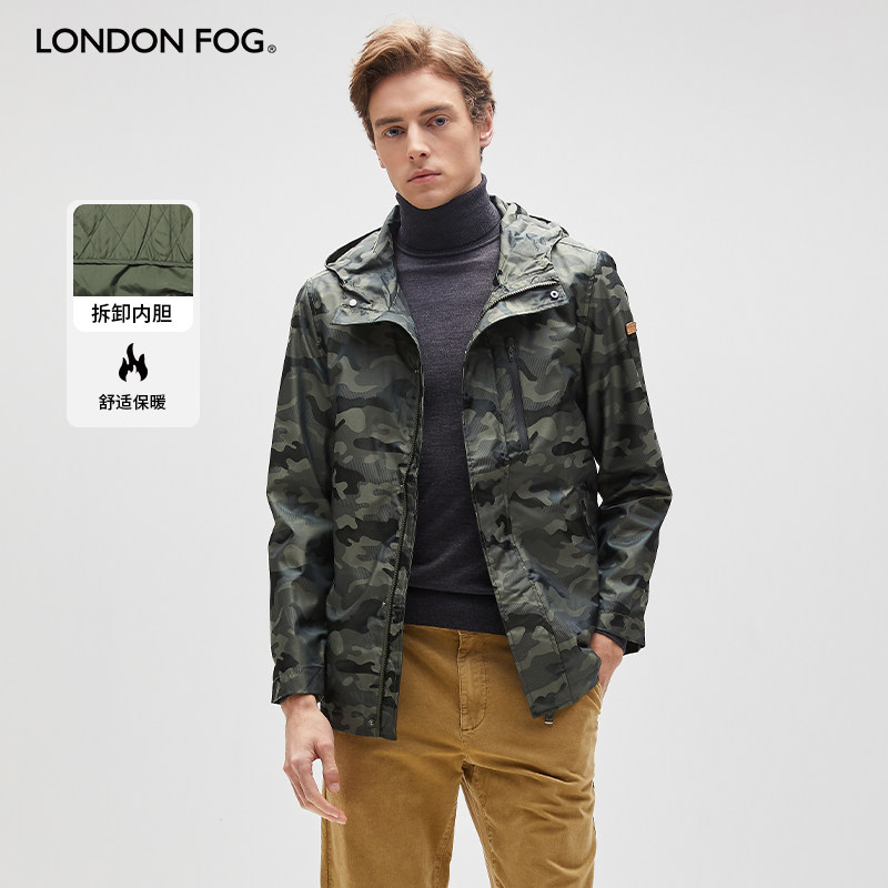 LONDONFOG迷彩风连帽夹克