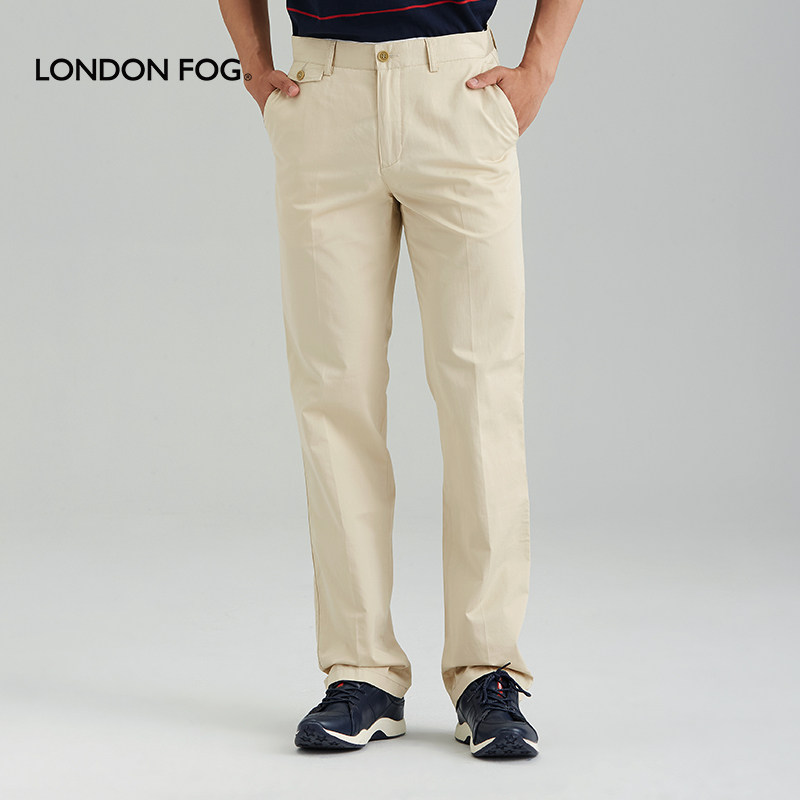 LONDONFOG直筒宽松薄款休闲裤男