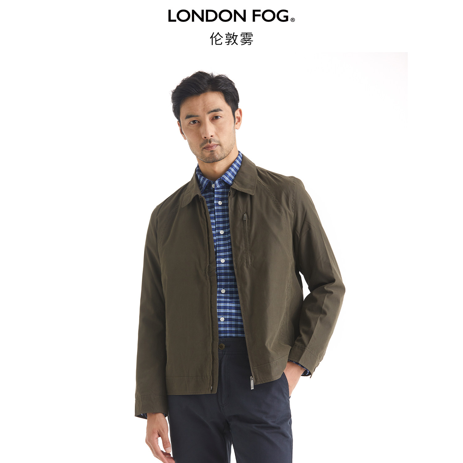 LONDONFOG秋季男装休闲翻领夹克