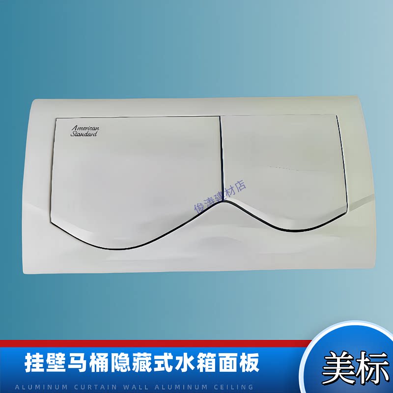 美标老式隐藏式暗装水箱配件 挂墙墙排马桶面板 冲水按钮放水按键