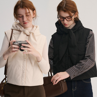 马夹背心羽绒服外套 连帽羽绒马甲女秋冬新款 DIGBUTY 北欧nordic