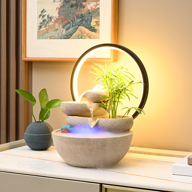 现代轻奢招财风水轮桌面摆件