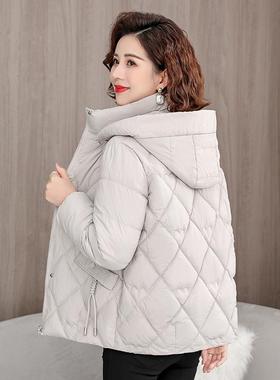 冬季新款洋气妈妈羽绒棉服女短款轻薄修身棉衣显瘦小个子棉袄外套