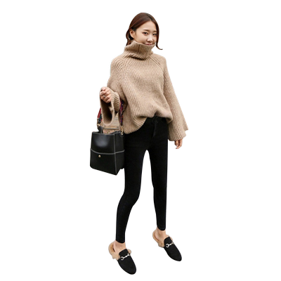 小个子八分加绒牛仔裤女2020冬季新款高腰显瘦加厚九分小脚铅笔裤