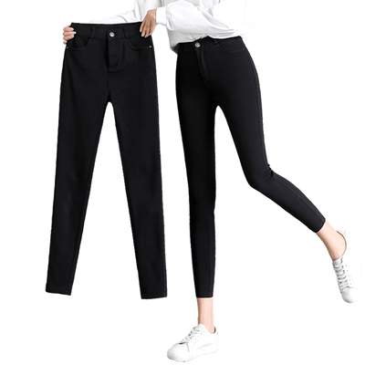 小个子打底裤外穿高腰紧身九分