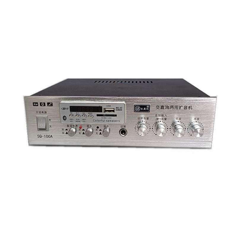 交直流220v-12v农村校园广播功放机车载录音宣传厂区间喊话扩音器