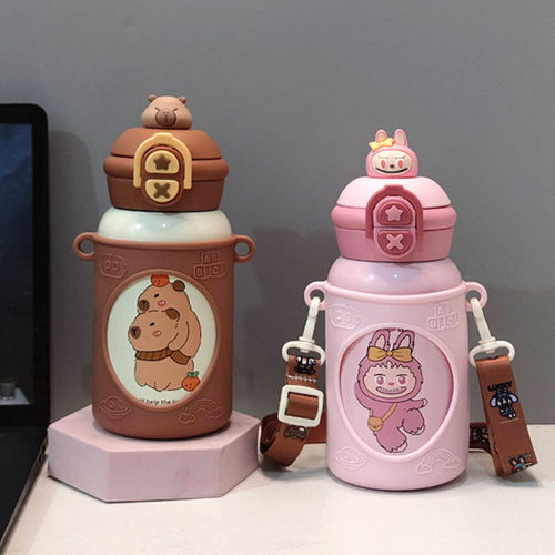 幼儿园上学双饮水壶直饮吸管杯子