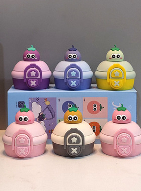 儿童双饮保温杯配件水果盖非通用型带吸嘴直饮盖两用防漏杯盖子