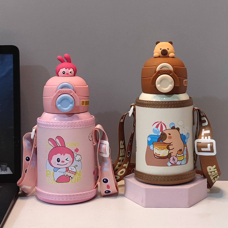儿童保温杯双饮吸管杯学生直饮杯幼儿园水杯子316不锈钢卡通水壶,餐饮具,保冷/保温杯,淘宝优惠券,粉丝福利购,淘宝优惠卷
