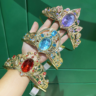 上海现货迪士尼大钻石豪华合金艾莎灰姑娘睡美人公主发箍皇冠发饰