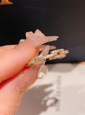 高级感指环不掉色时尚个性女