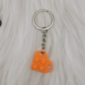 Orange Heart Shaped Keychain