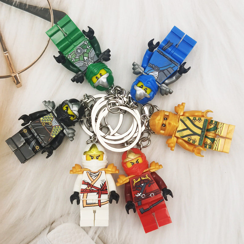 兼容乐高钥匙扣挂件圈diy幻影忍者劳埃德加满都定制网红情侣人仔