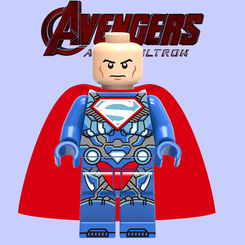 正义联盟人仔961卢瑟超人反派男孩第三方儿童益智拼装积木玩具