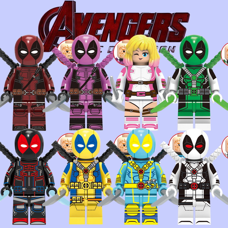 兼容乐高积木超级英雄x战警x0302死侍2第三方moc益智拼装人仔玩具