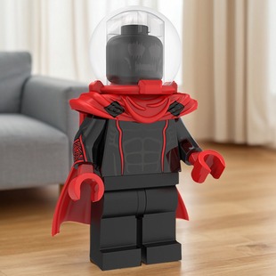 漫威超级英雄蜘蛛侠反派XP210神秘客黑化版组装拼装积木人仔玩具