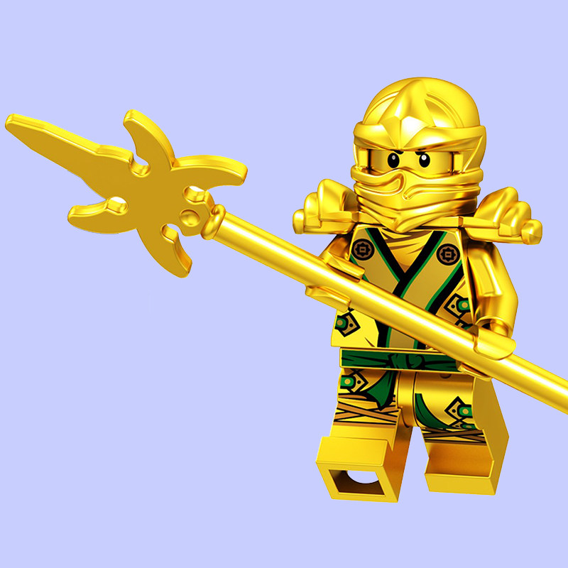 兼容乐高幻影忍者70503 70505 njo073 黄金忍者劳埃德拼装人仔