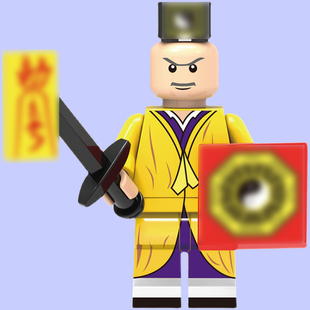 积木玩具人仔万圣节抽抽乐ZY425一眉僵尸道长林正英益智人偶