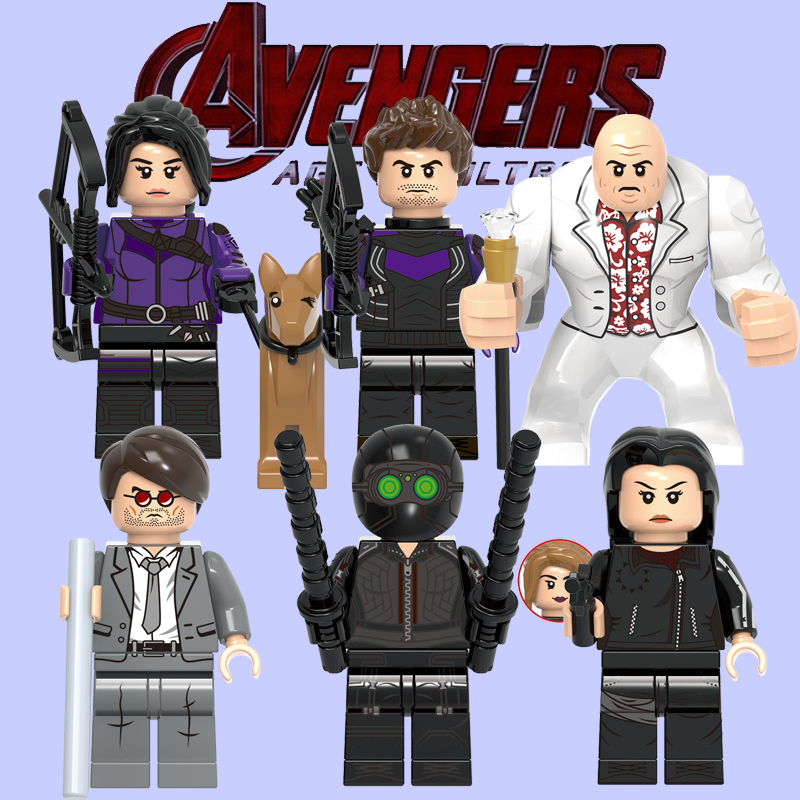 美剧鹰眼浪人金并金霸王回声益智儿童人仔男孩拼装积木玩具X0330