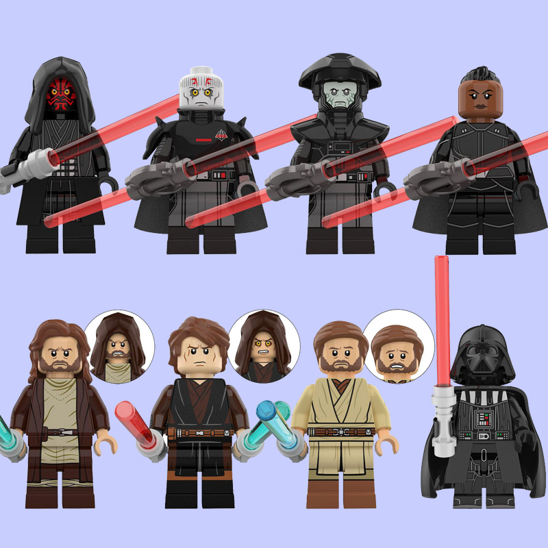 星球大战天行者传奇黑武士达斯维达光剑拼装儿童人仔积木KT1059