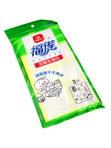加厚抹布洗碗巾福莲不沾油大双格